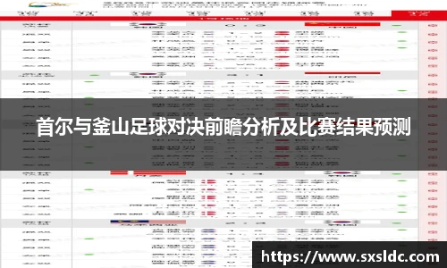 首尔与釜山足球对决前瞻分析及比赛结果预测